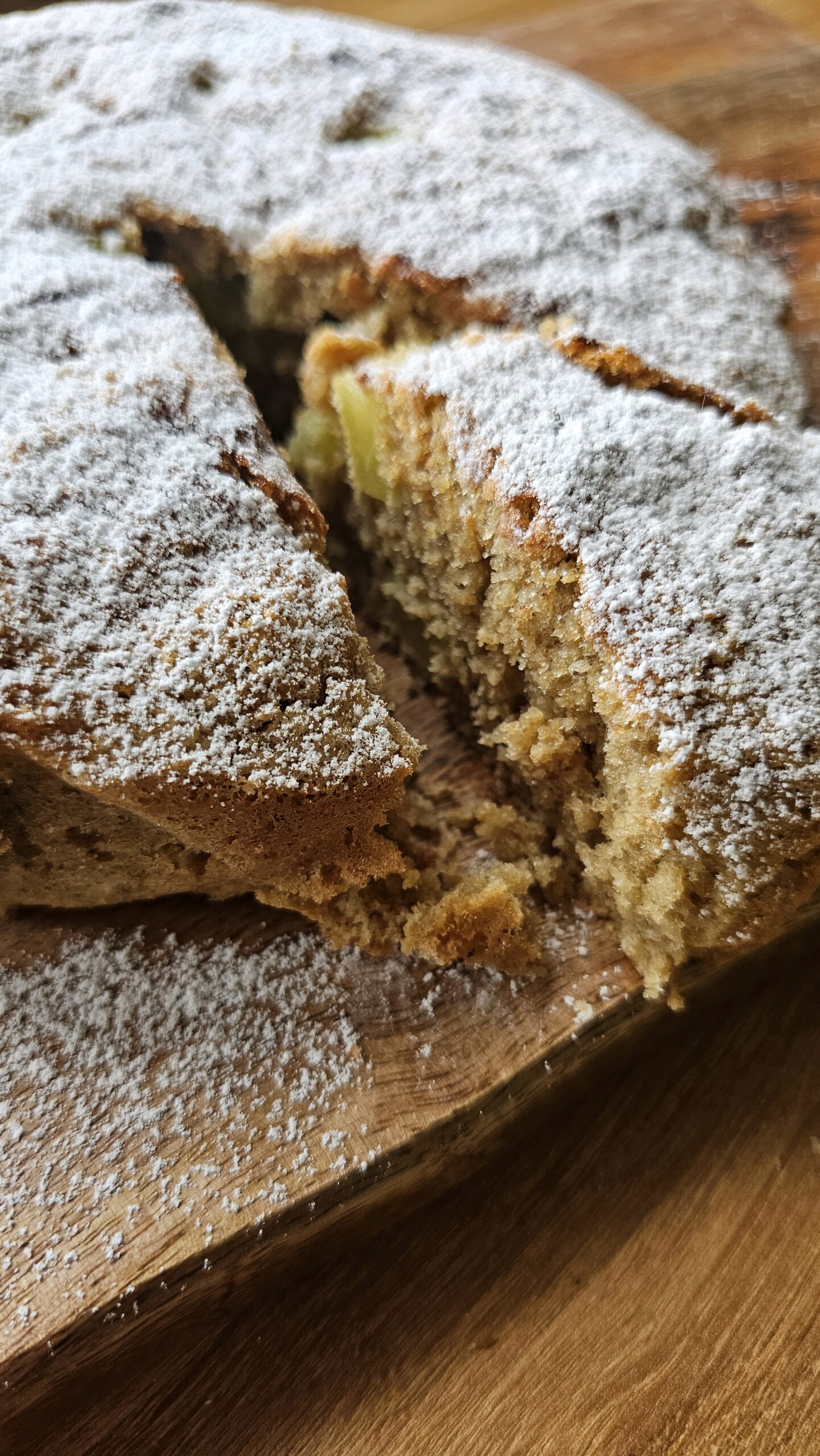 Ciasto owsiane z rabarbarem